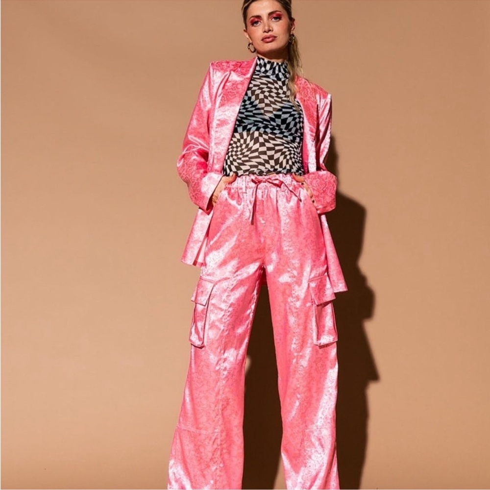 Dressed in LALA Pink Satin Pants